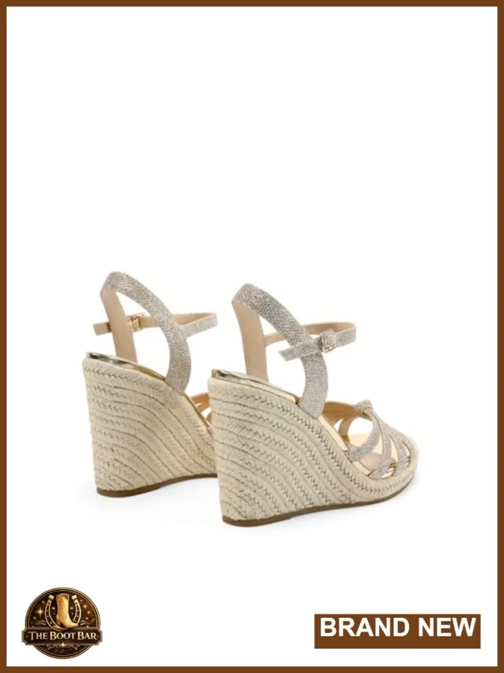Strappy Wedge Sandals with Raffia Detailing, Platform Espadrille, Ankle Strap
